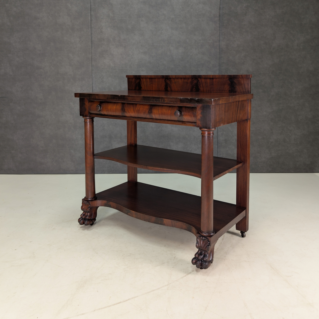 English William IV Mahogany Serving Stand Circa 1830 to 1840