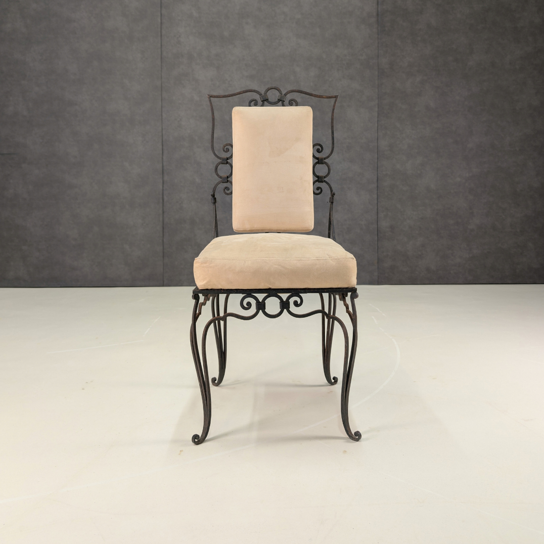 René Prou Six Piece French Art Deco Wrought Iron Dining Suite
