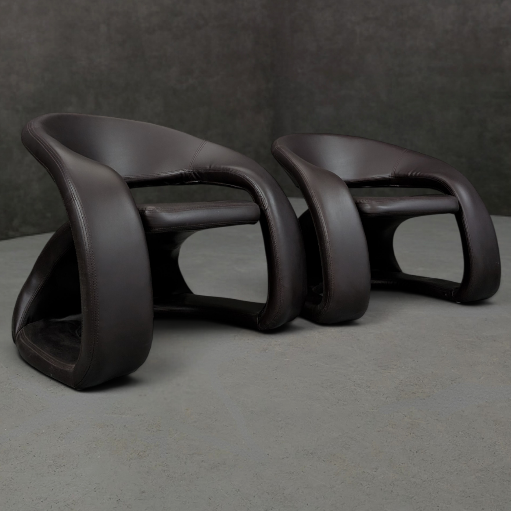 Pair of JAYMAR Cantilever Lounge Chairs circa 2000