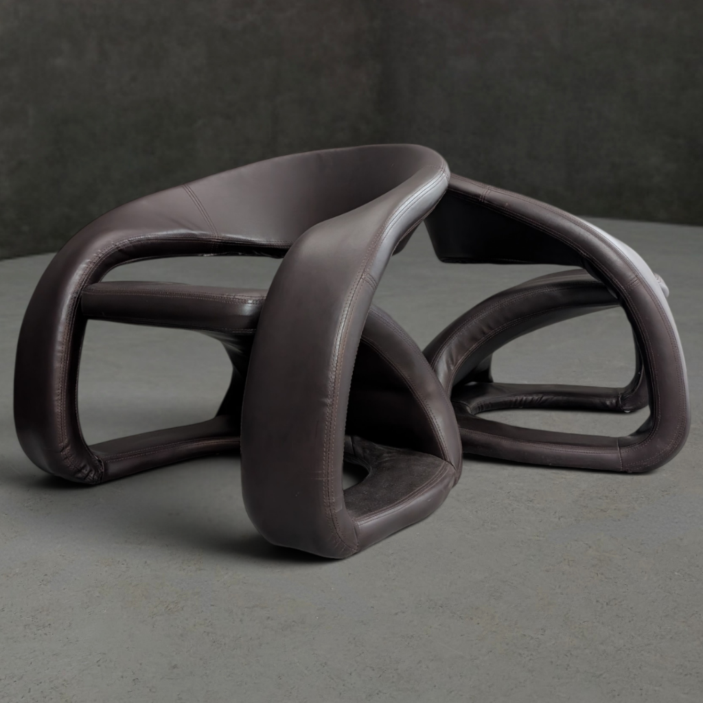Pair of JAYMAR Cantilever Lounge Chairs circa 2000