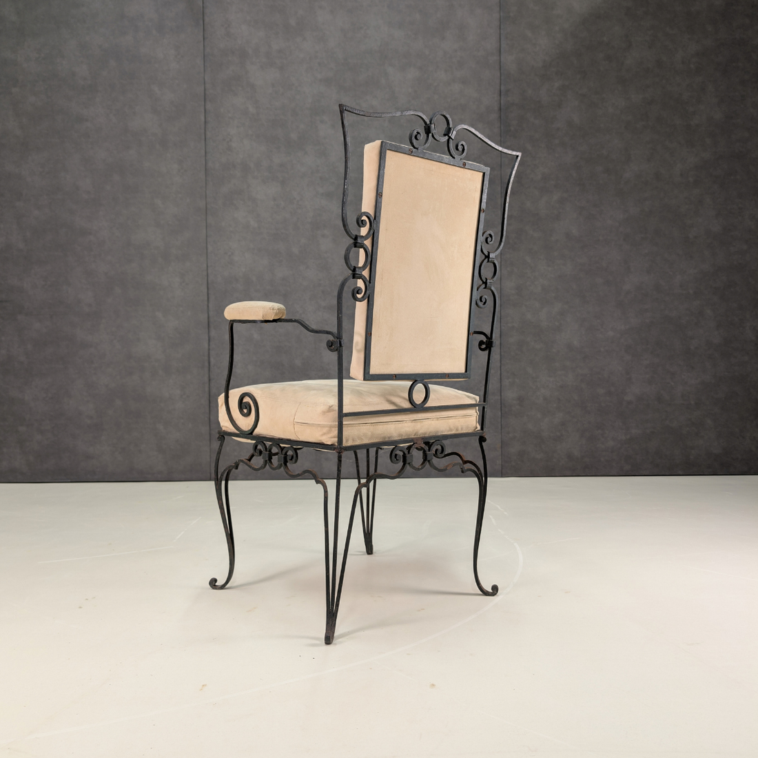 René Prou Six Piece French Art Deco Wrought Iron Dining Suite