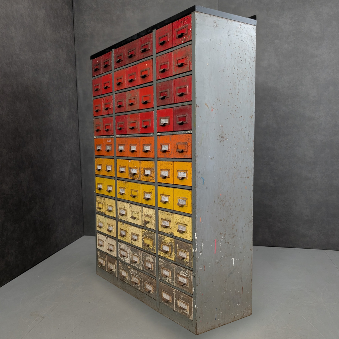 Early 20th Century Steel Multi Drawer Cabinet by Tracy Office Systems