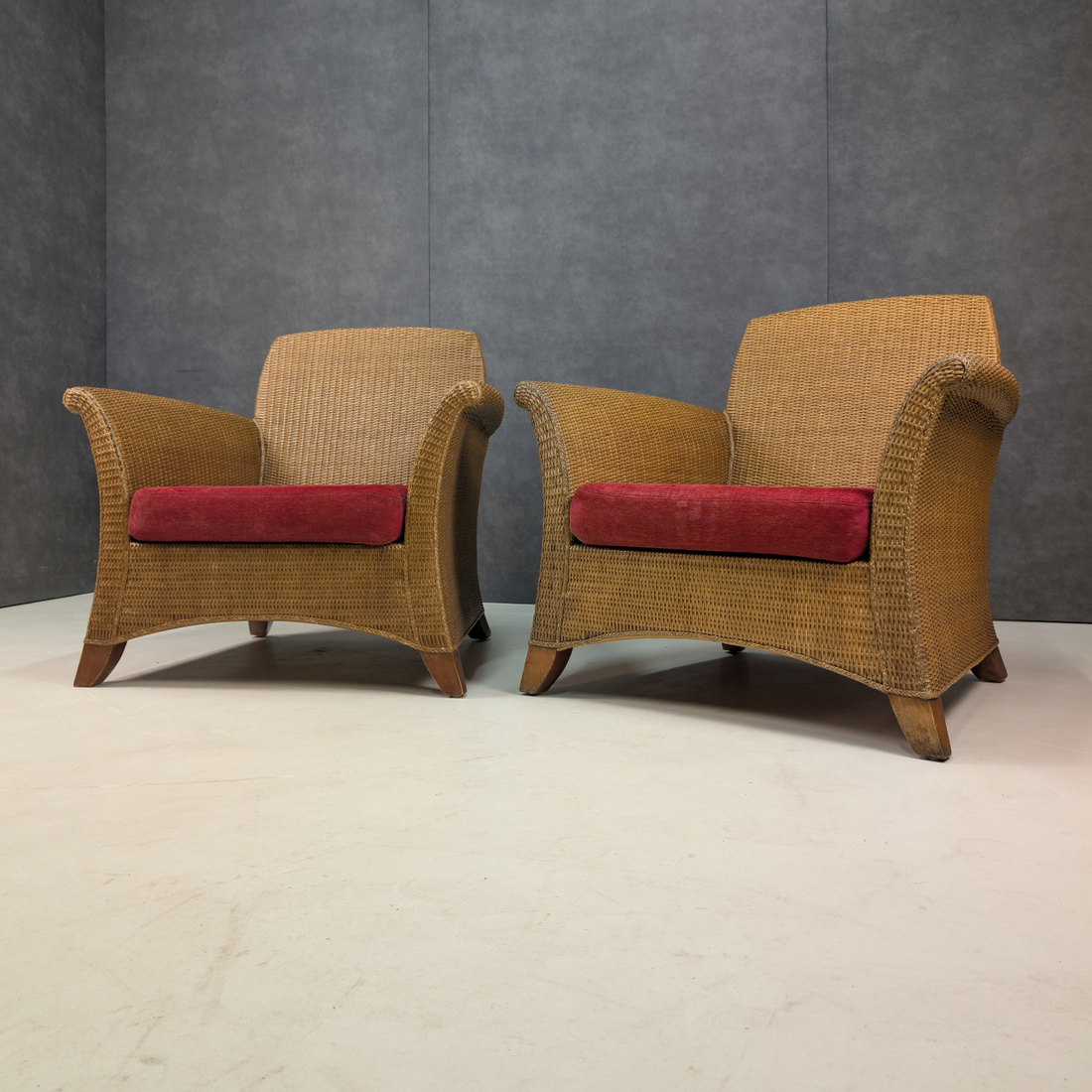 Vintage 1980s Rattan Three Piece Lounge Suite