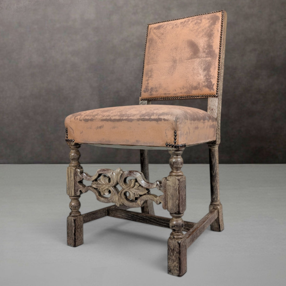 Six (6) French Renaissance Revival Oak Dining Chairs circa 1900
