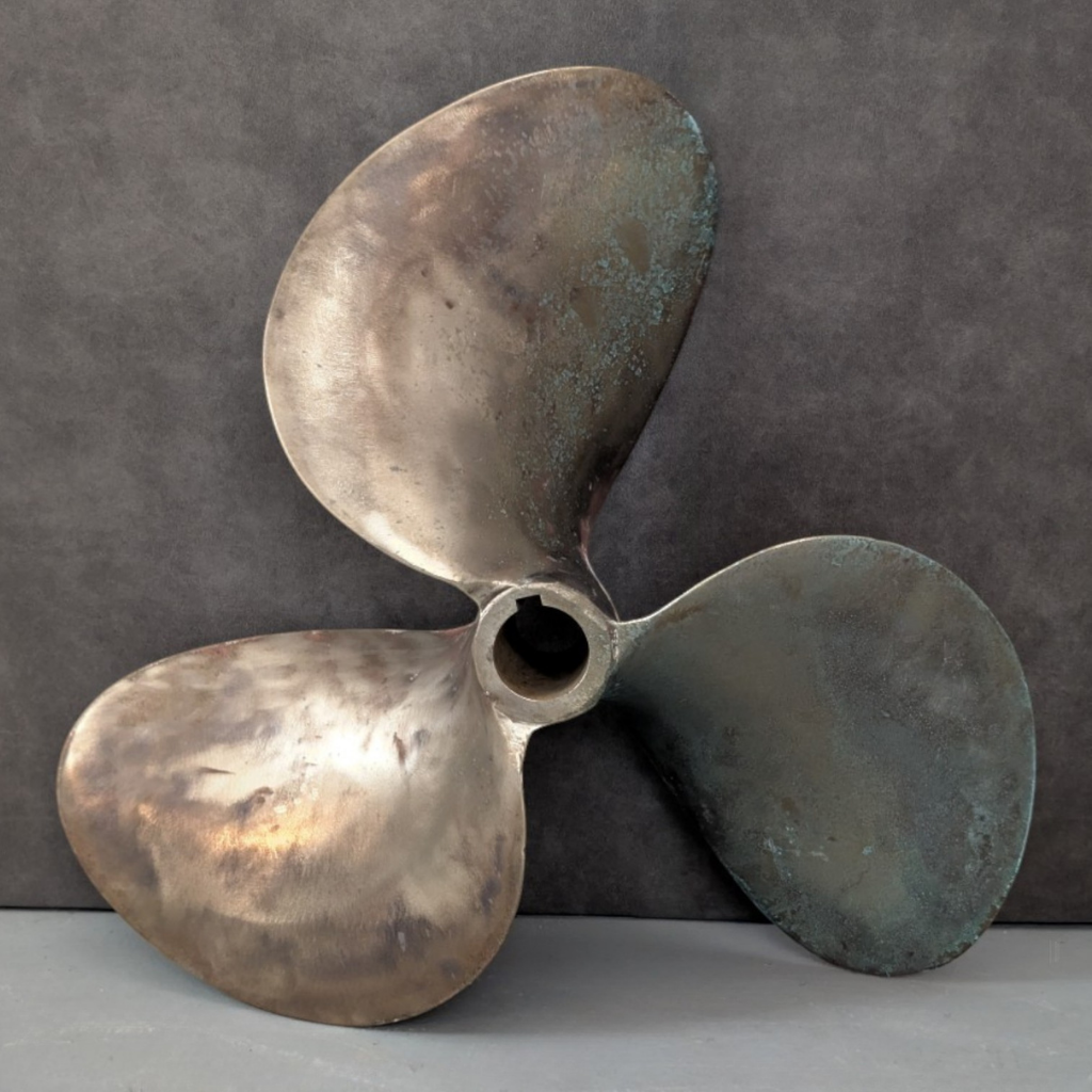 2 Vintage Bronze Boat Propellers