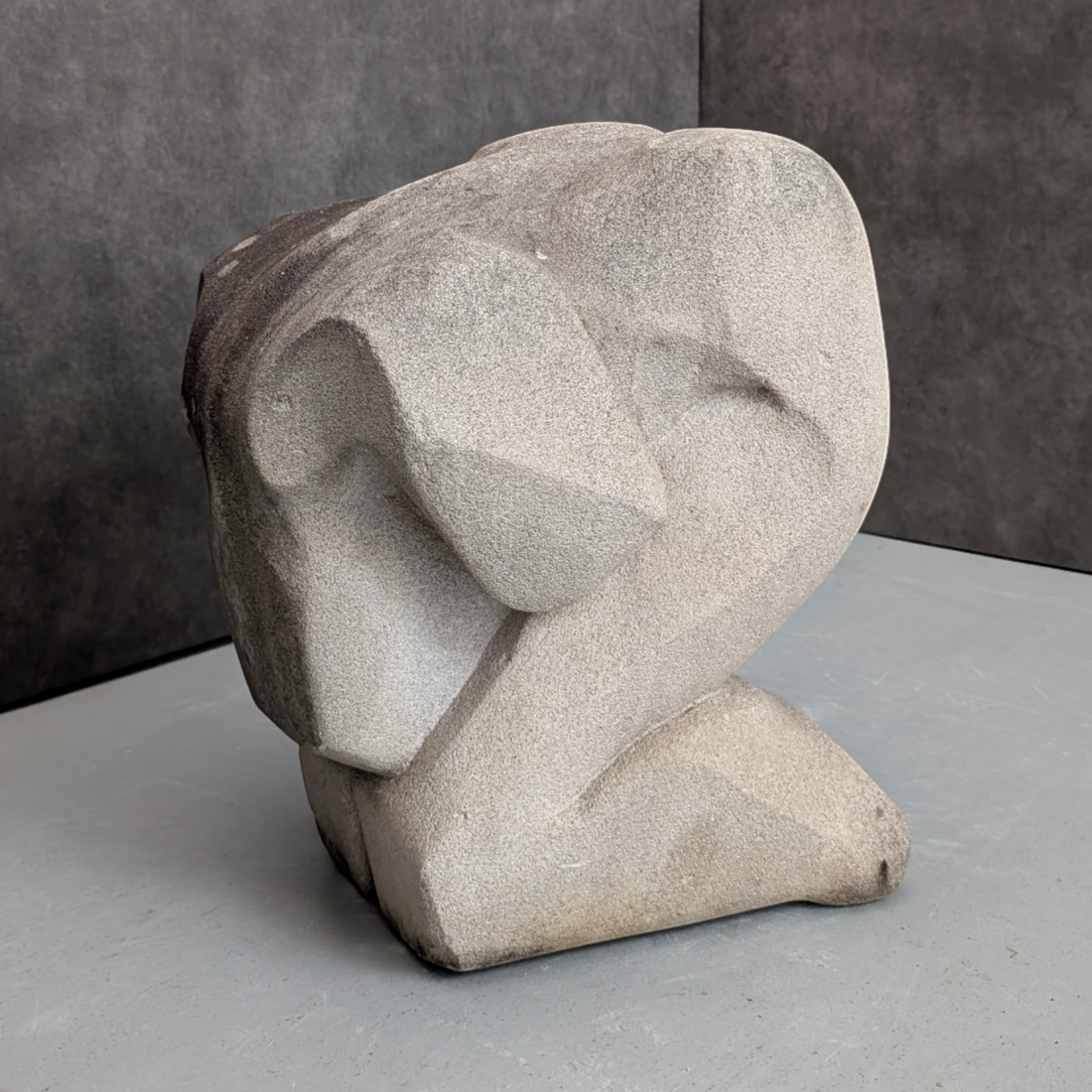 Monumental Modernist Figurative Sculpture | Hand Carved Stone