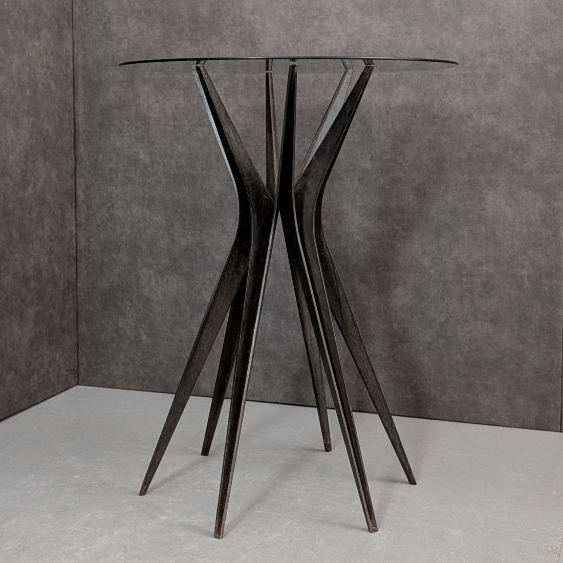 Vintage Sculptural Artist Made Welded Steel Table