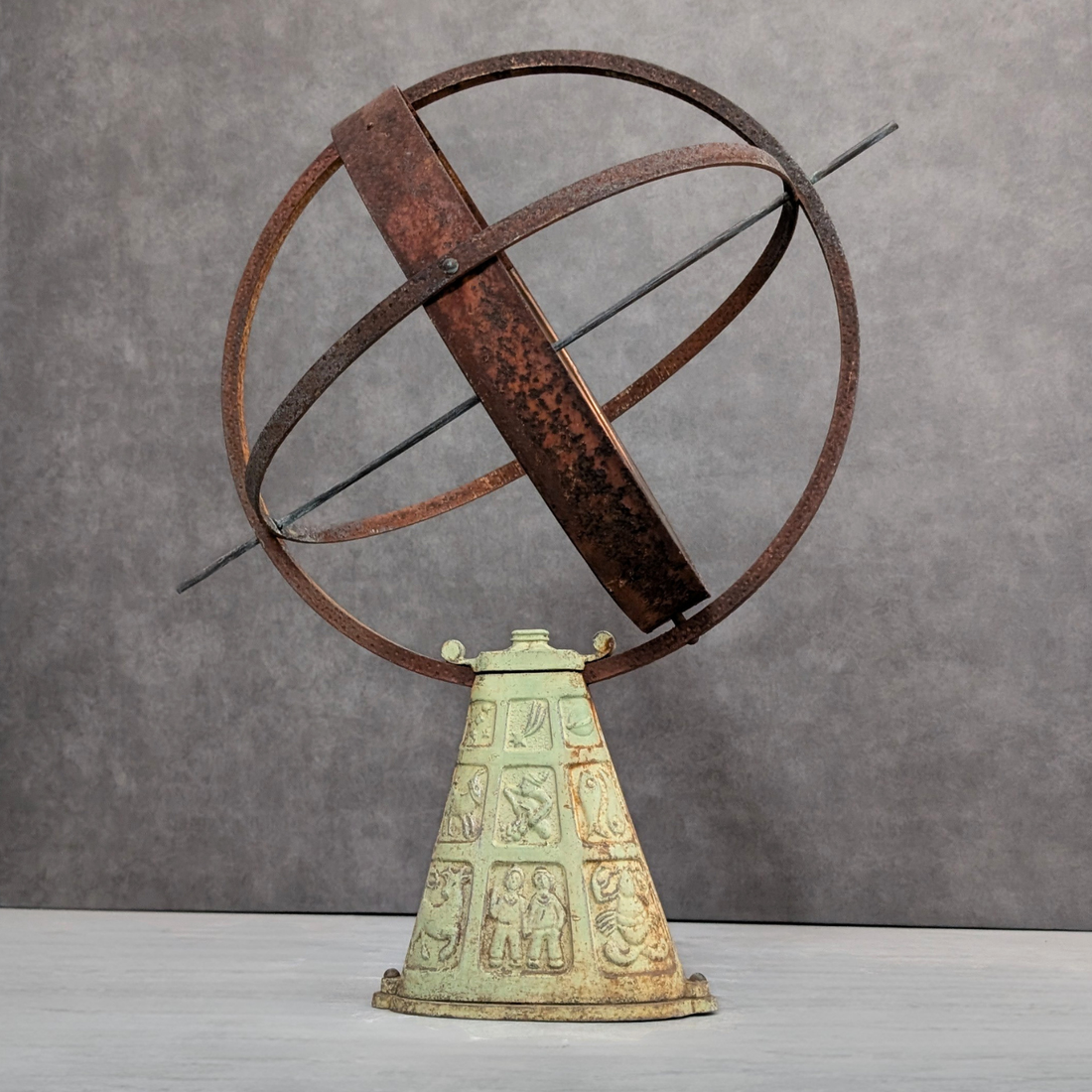 Early 20th Century Antique Swedish Armillary Sphere Sundial by AB Aronsson & Söner
