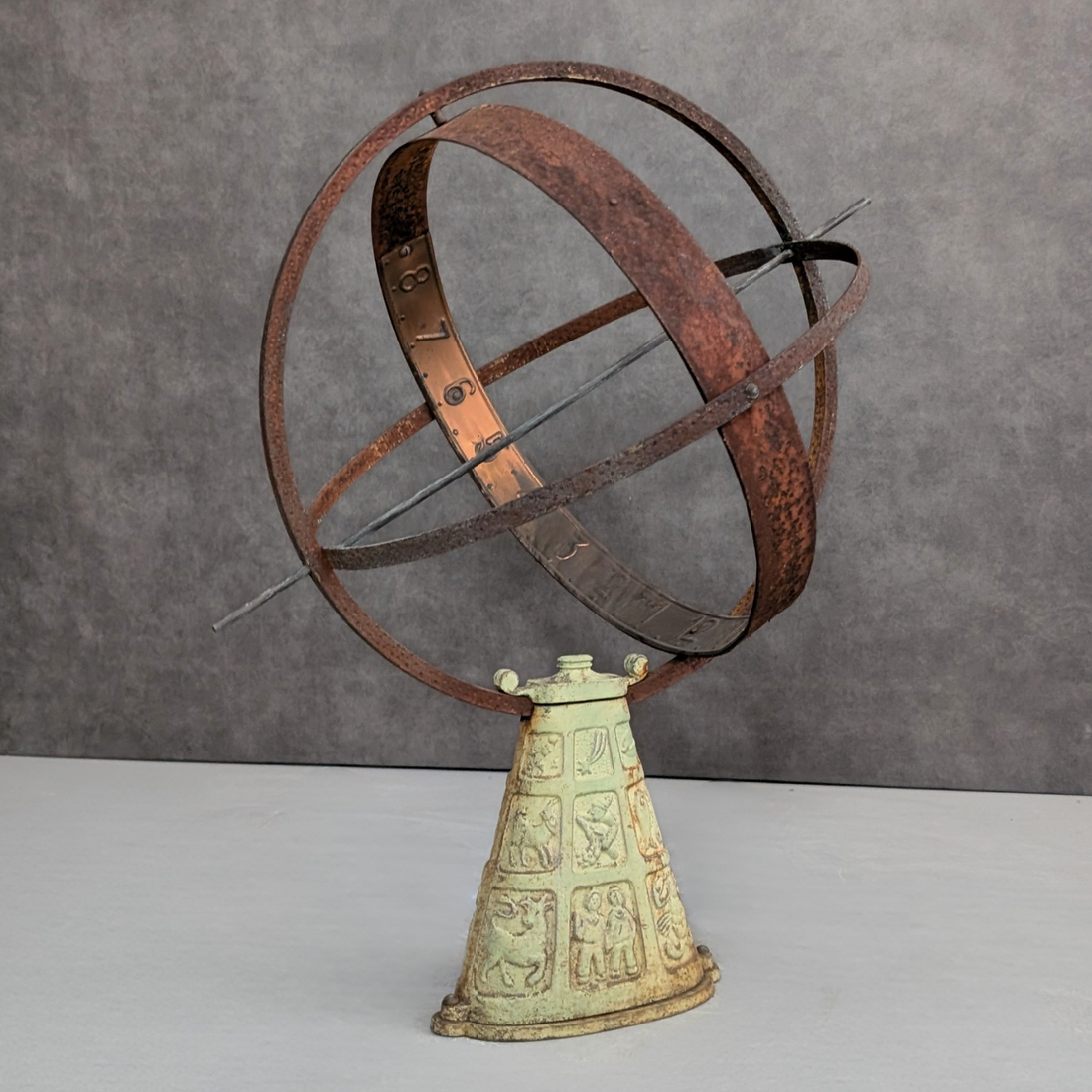 Early 20th Century Antique Swedish Armillary Sphere Sundial by AB Aronsson & Söner