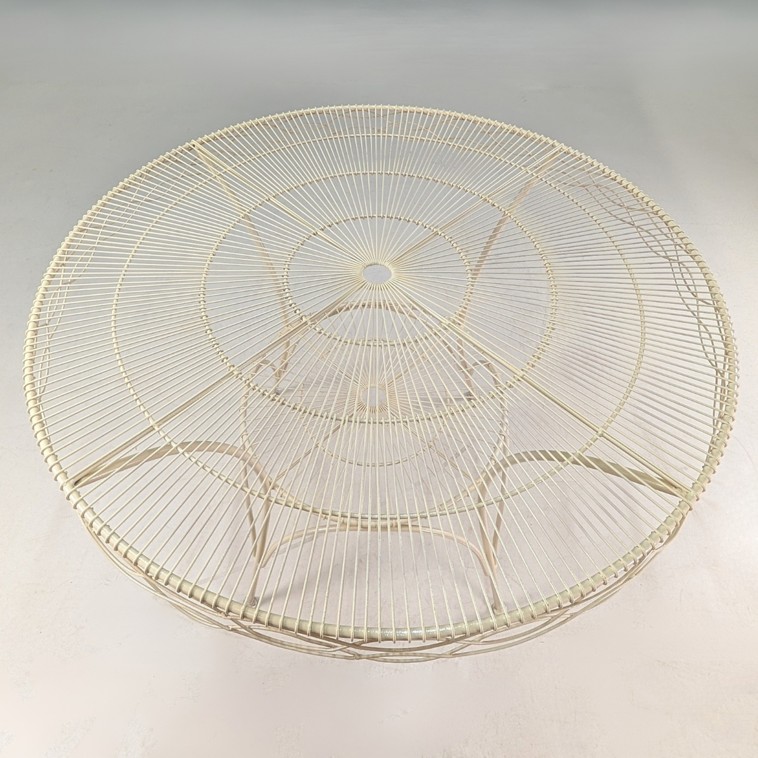 Circa 1950s French Painted Metal Garden Table