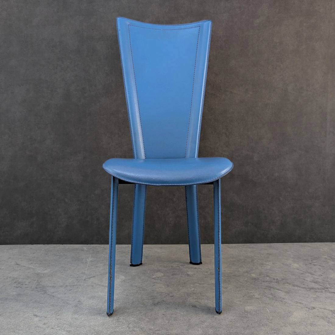 Saddle Leather Accent Chair | Italian Postmodern