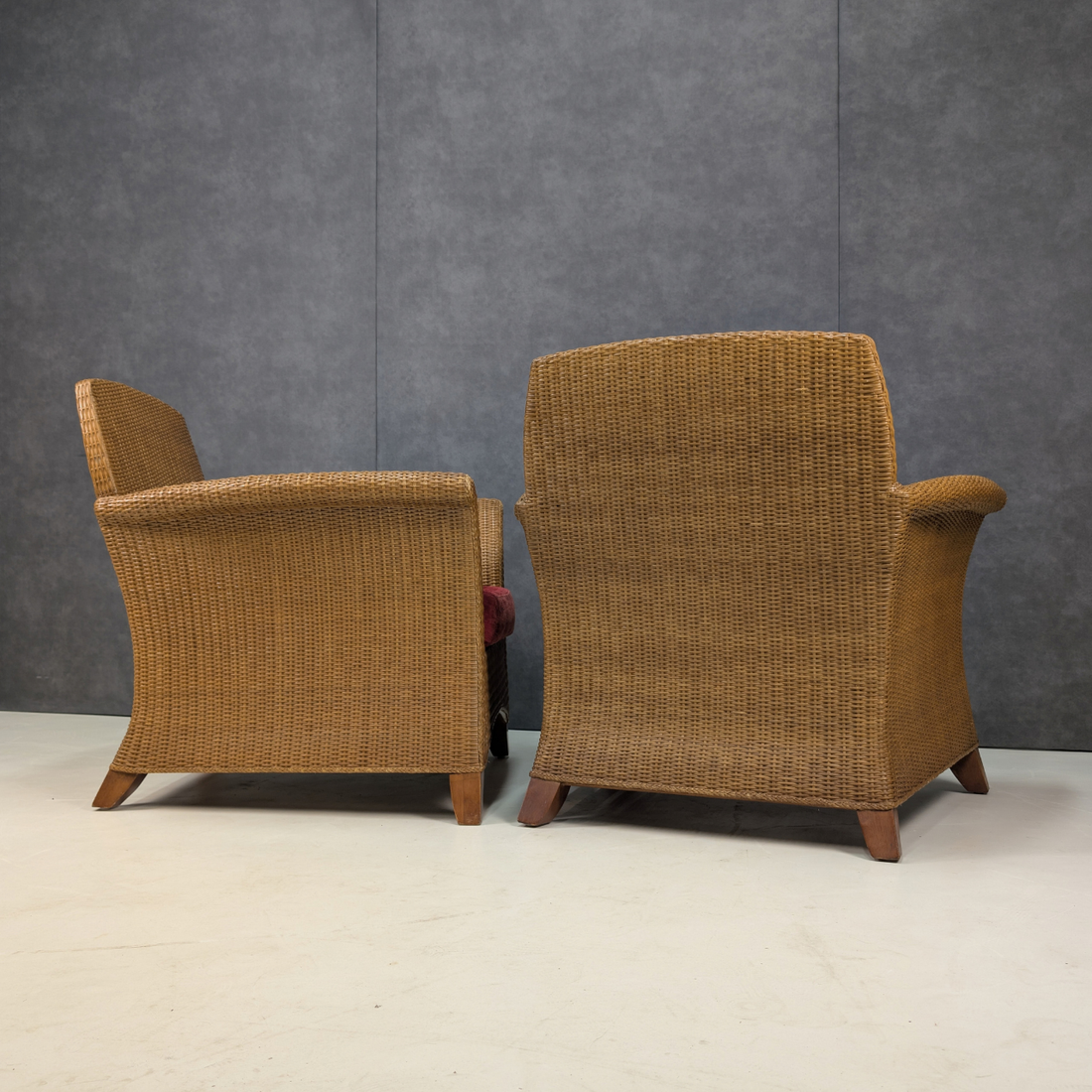Vintage 1980s Rattan Three Piece Lounge Suite