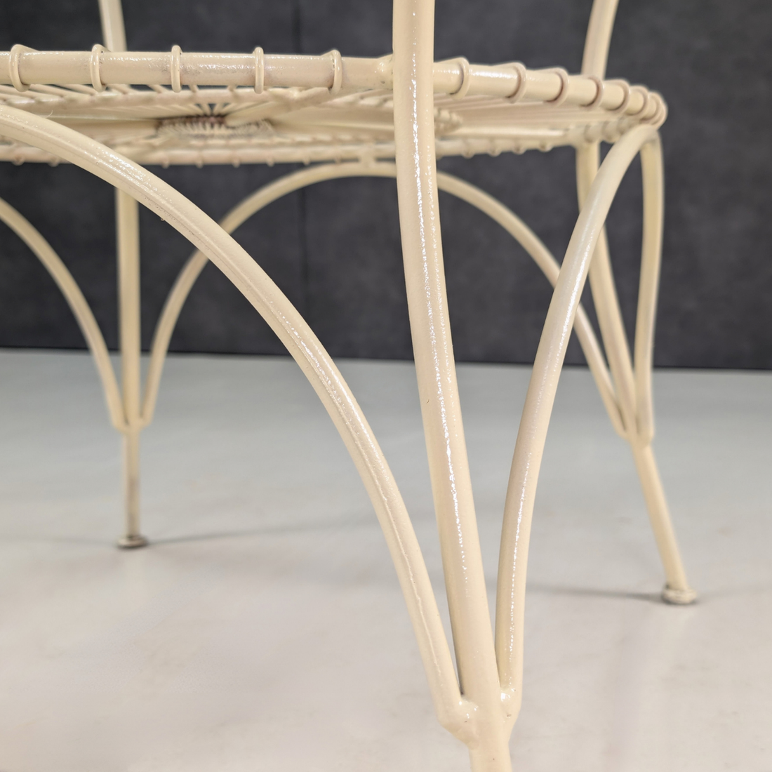 Circa 1950s French Painted Metal Garden Table