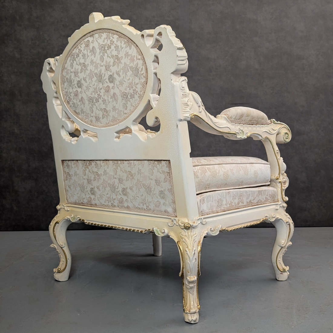Hand Carved Italian Armchair by Silik