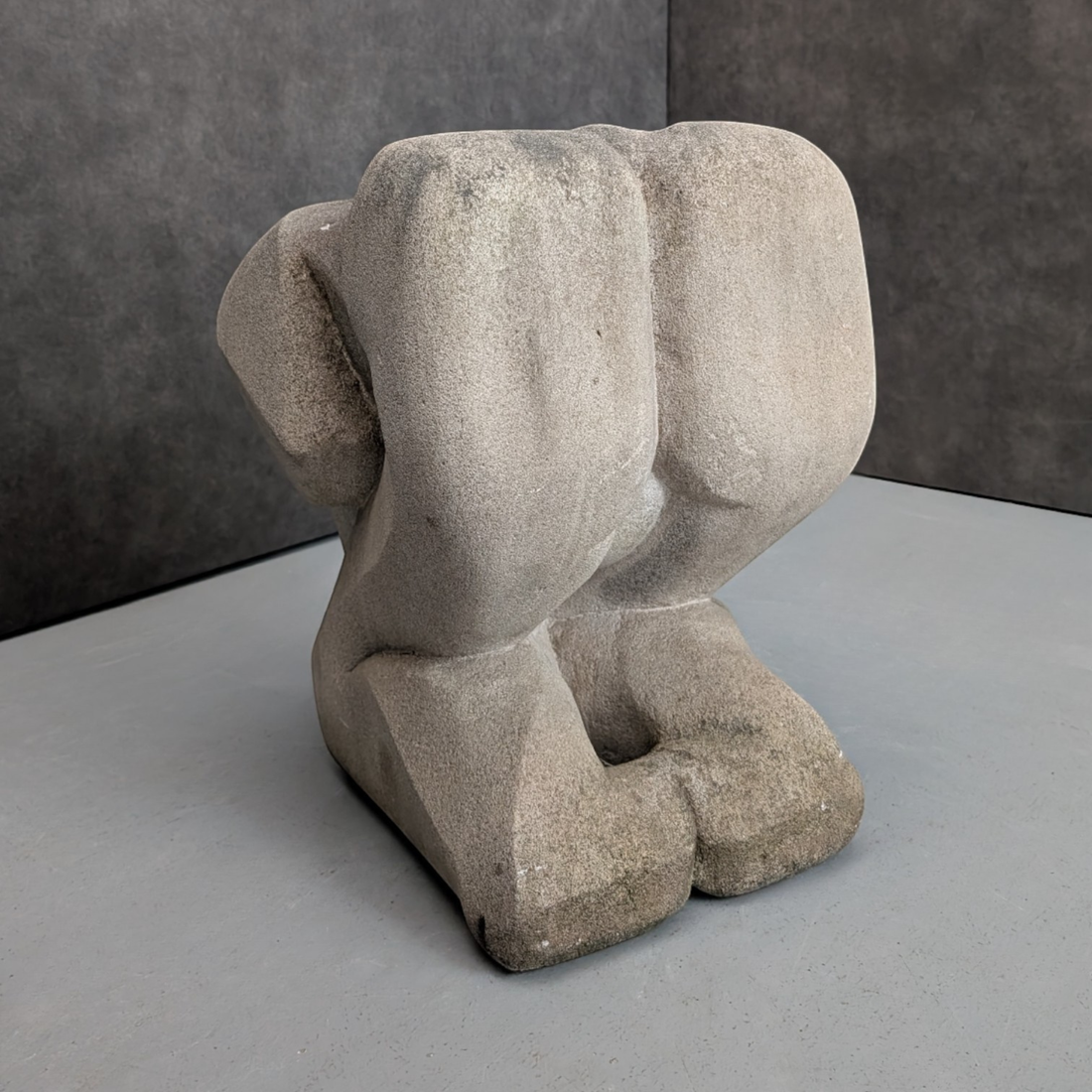 Monumental Modernist Figurative Sculpture | Hand Carved Stone