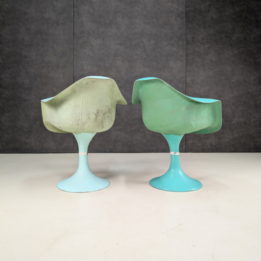 Two 1960s Space Age Fibreglass Pool Chairs