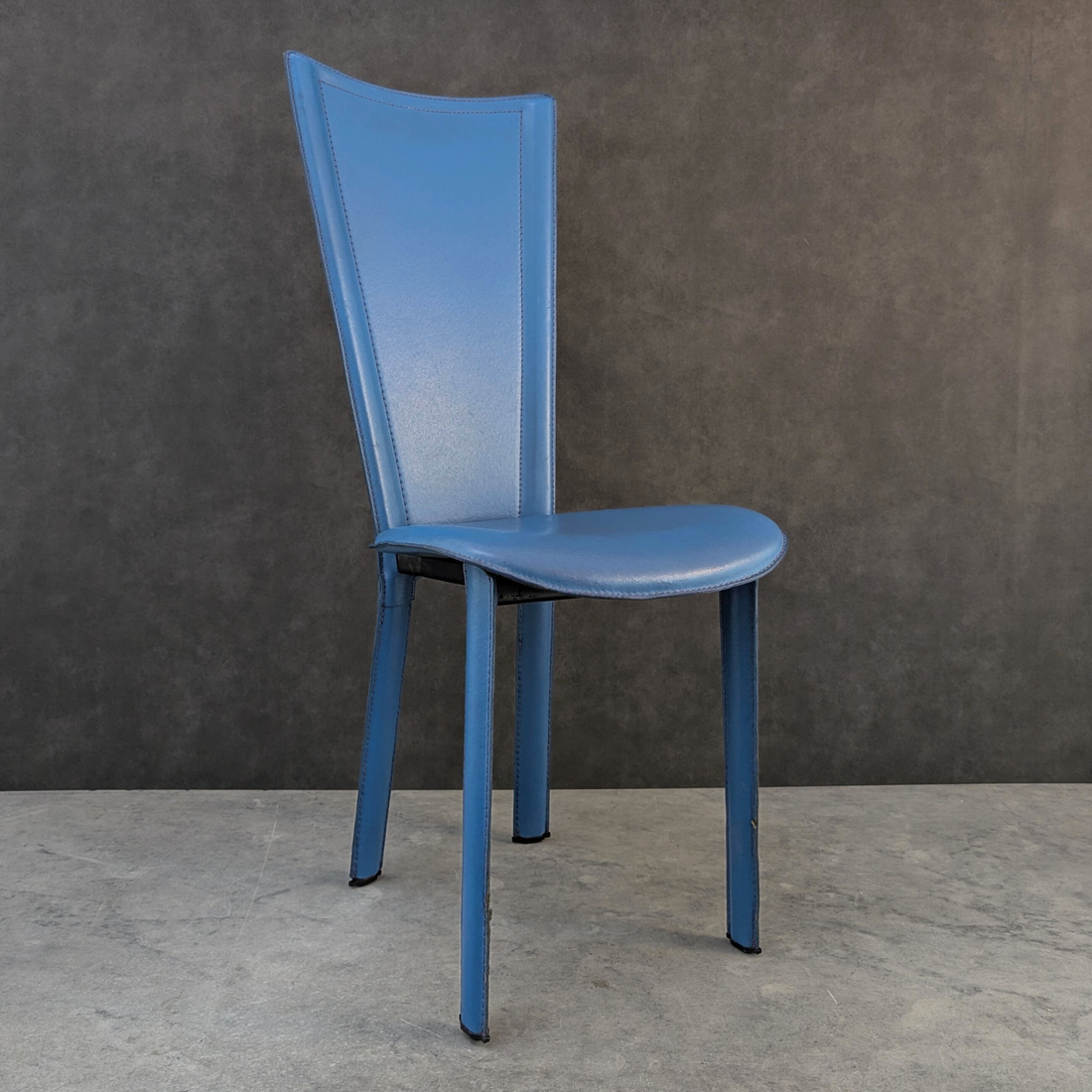 Saddle Leather Accent Chair | Italian Postmodern