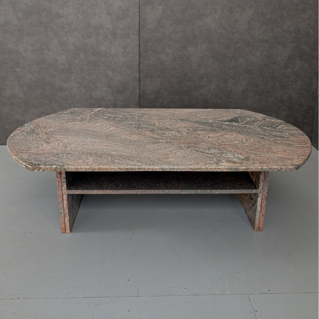 Late 1970s Italian Post Modern Coffee Table | Himalayan Multicolour Granite