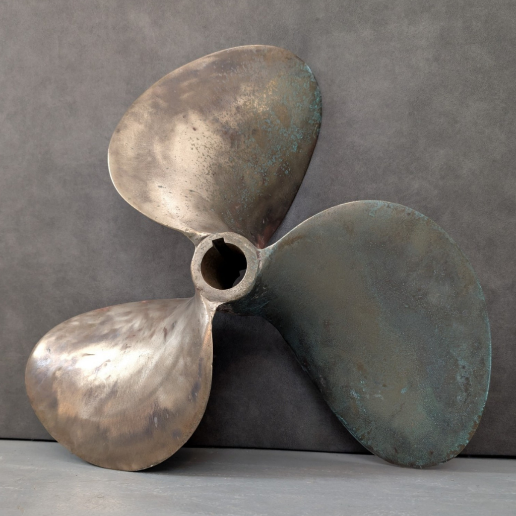 2 Vintage Bronze Boat Propellers