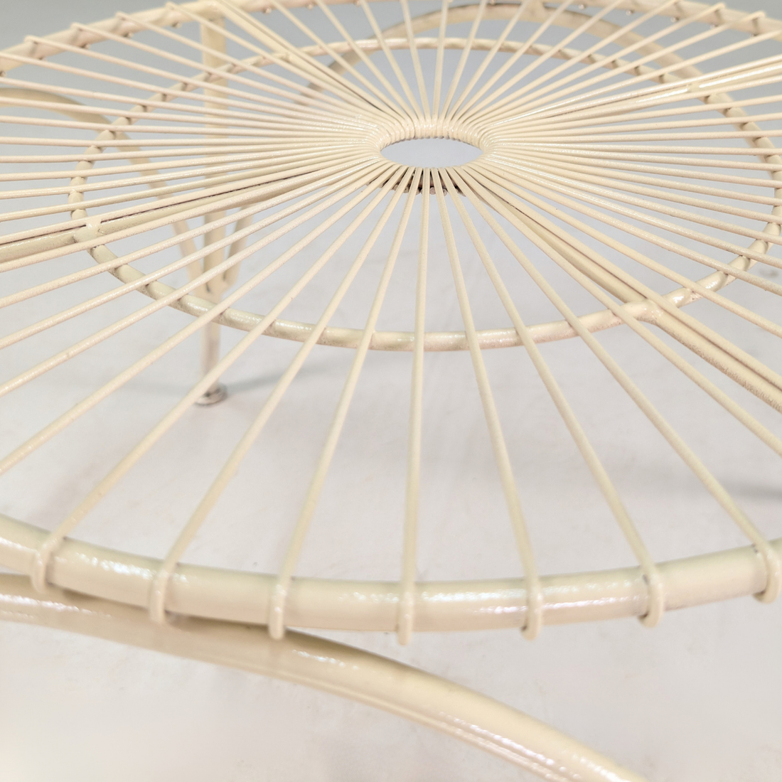 Circa 1950s French Painted Metal Garden Table
