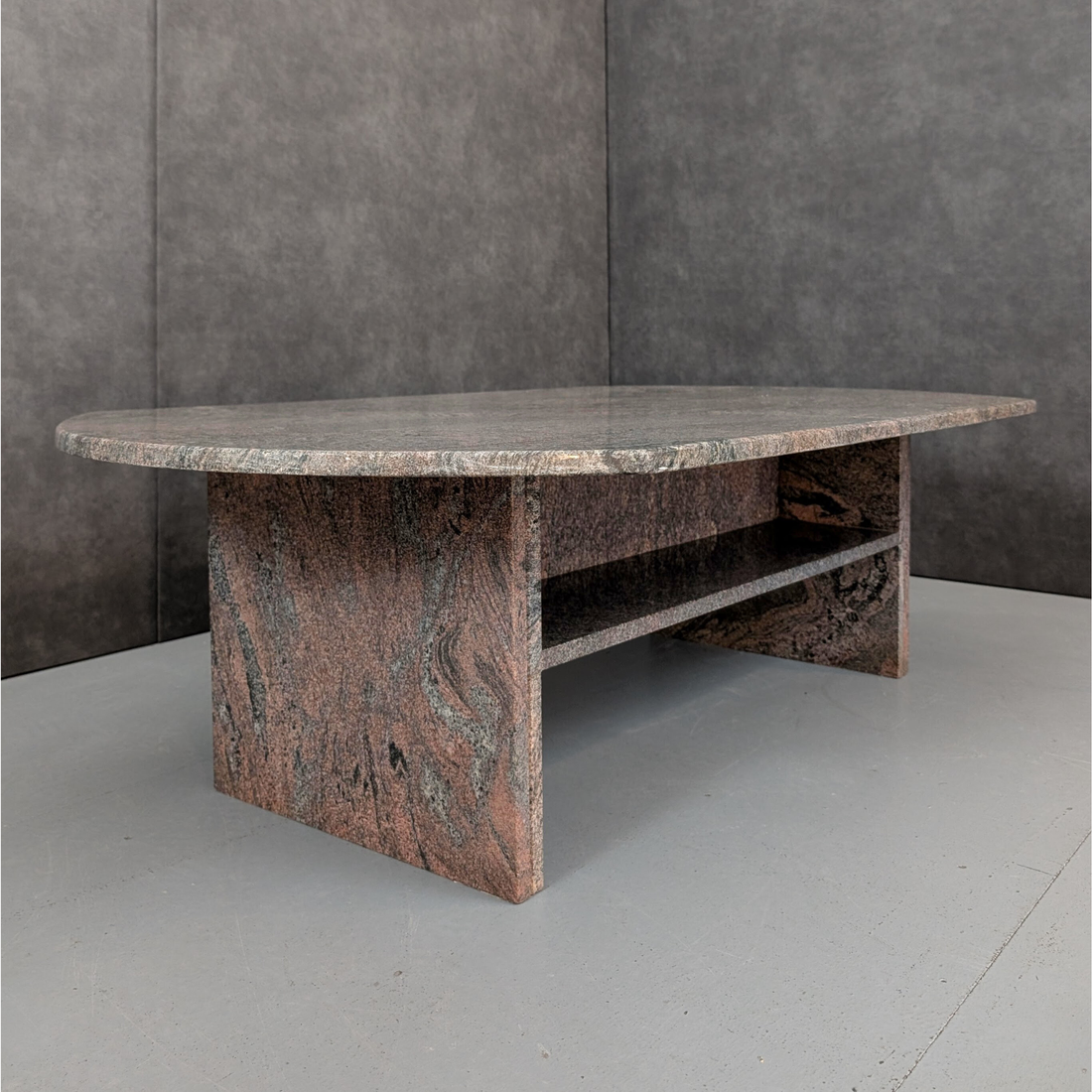 Late 1970s Italian Post Modern Coffee Table | Himalayan Multicolour Granite