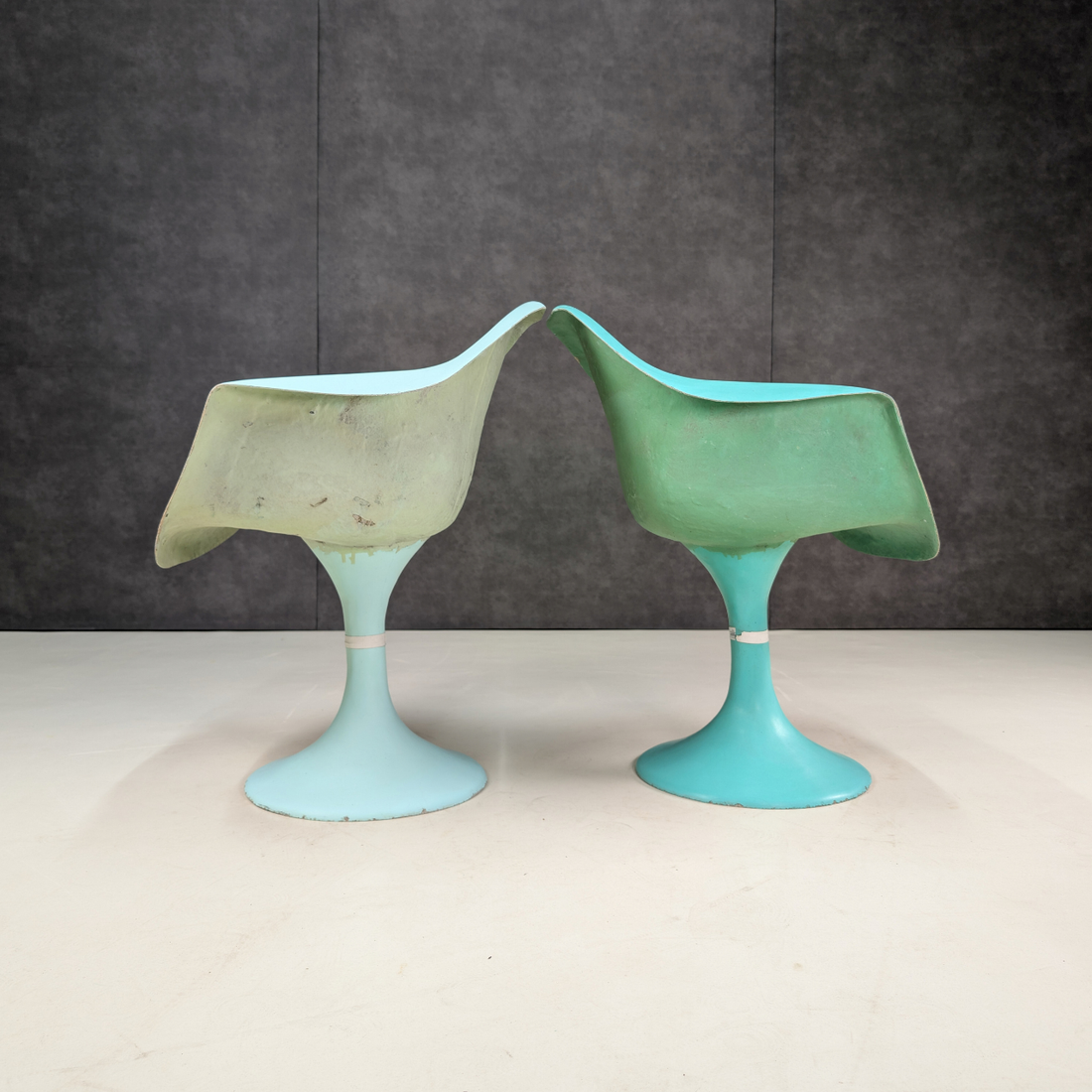 Two 1960s Space Age Fibreglass Pool Chairs
