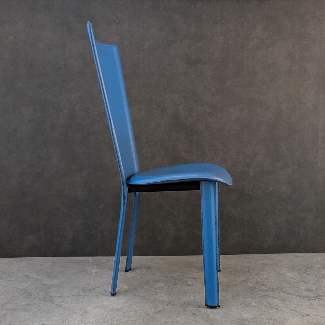 Saddle Leather Accent Chair | Italian Postmodern