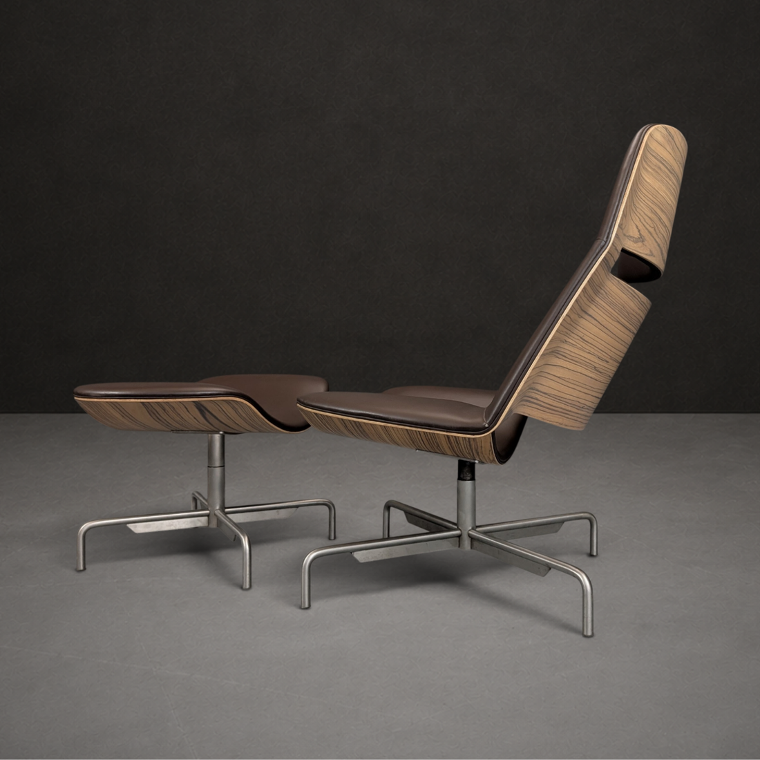 Piergiorgio Cazzaniga Upper Lips Lounge Chair and Ottoman for Dema Italy