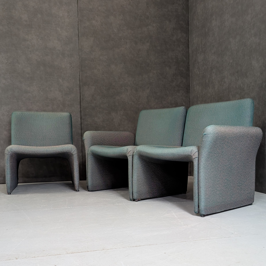 Postmodern Italian Lounge Set | 1970s Soft Modular Seating