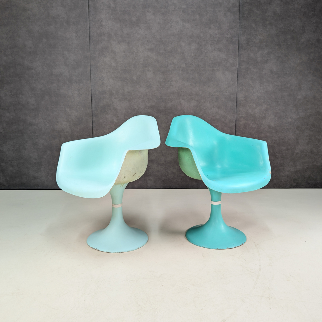 Two 1960s Space Age Fibreglass Pool Chairs
