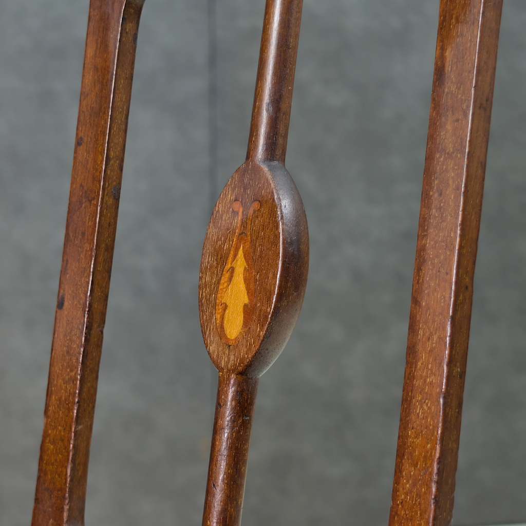 Arts and Crafts Timber Armchair with Art Nouveau Inlay