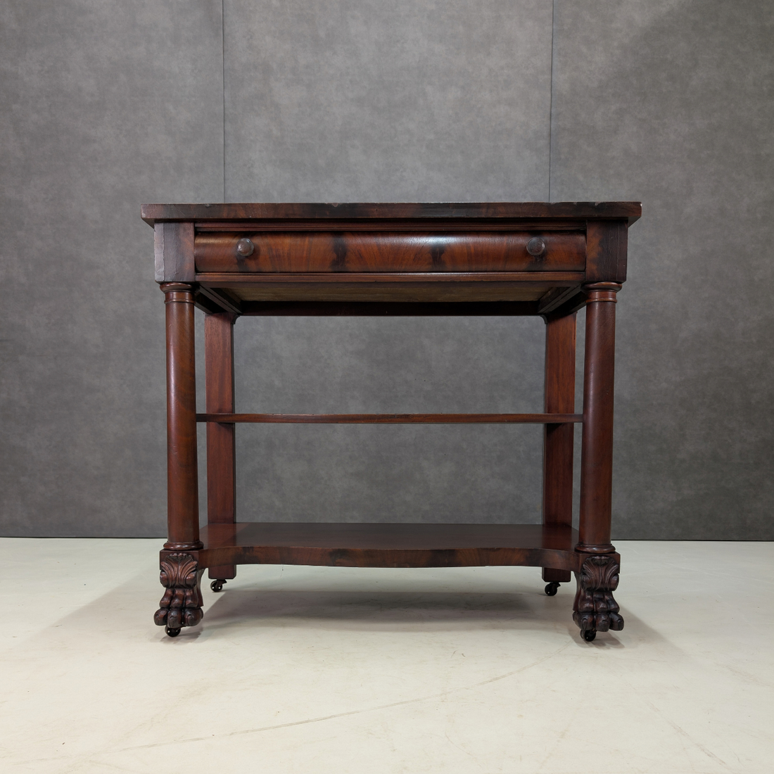 English William IV Mahogany Serving Stand Circa 1830 to 1840