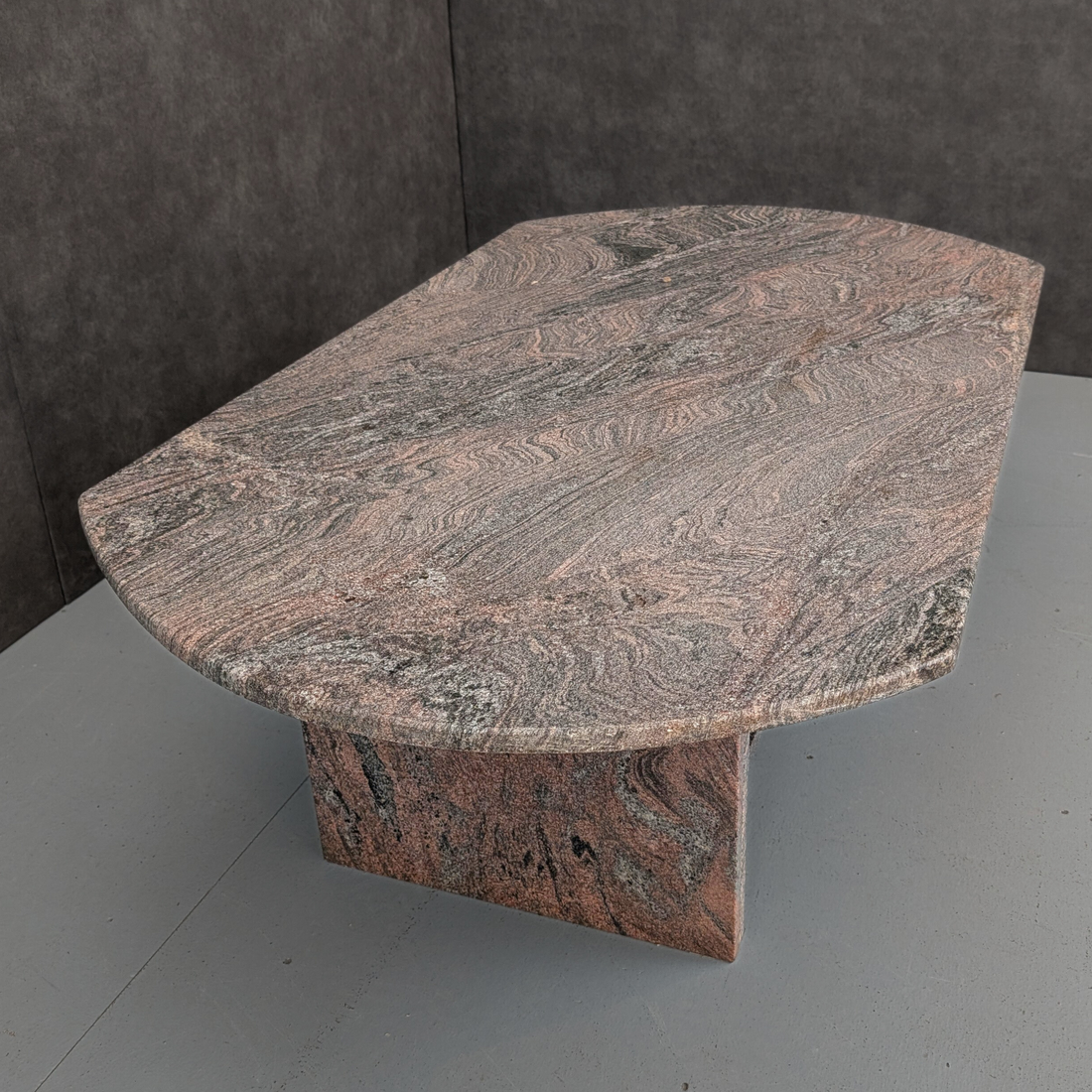 Late 1970s Italian Post Modern Coffee Table | Himalayan Multicolour Granite