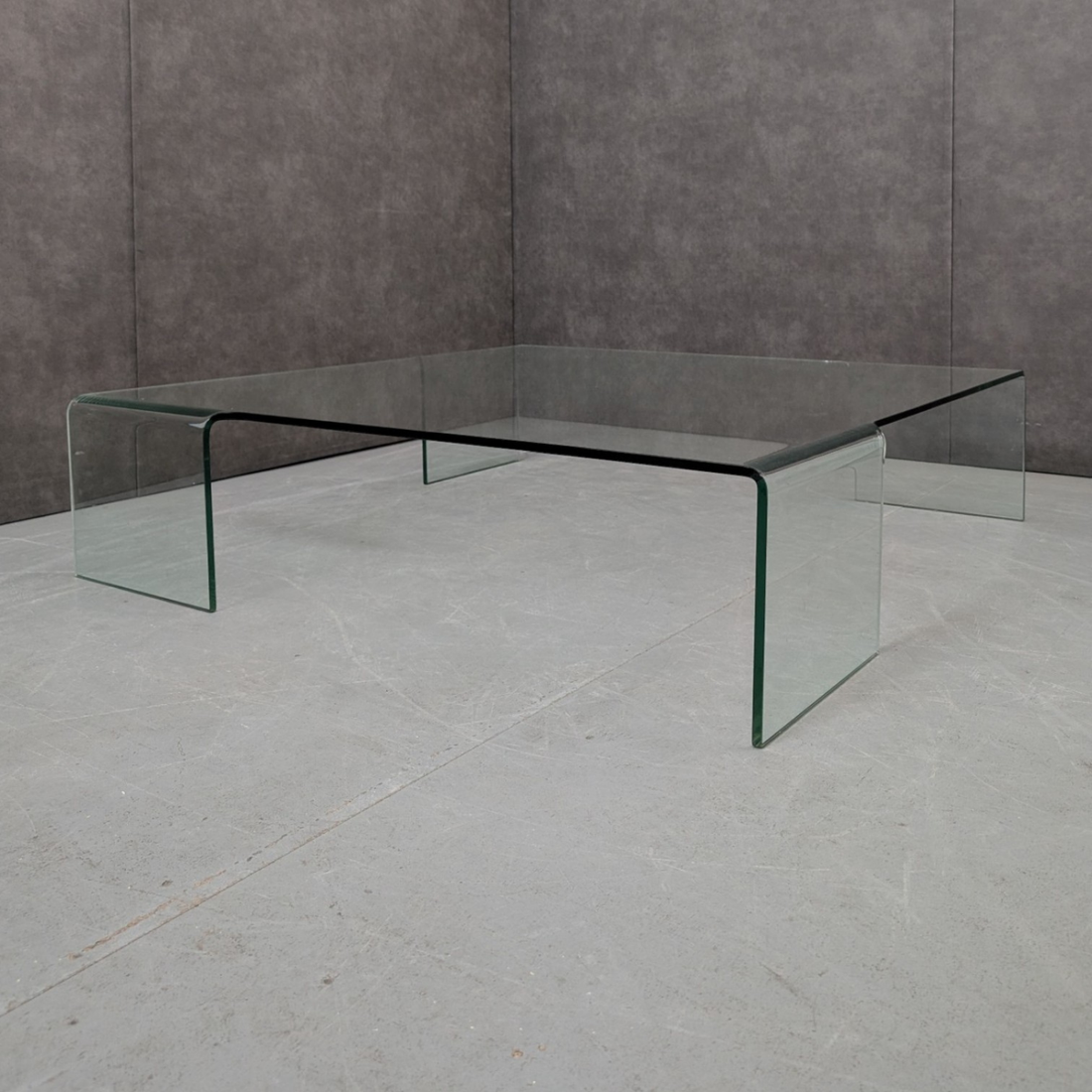 Fiam Italia Bent Glass Coffee Table by Rodolfo Dordoni