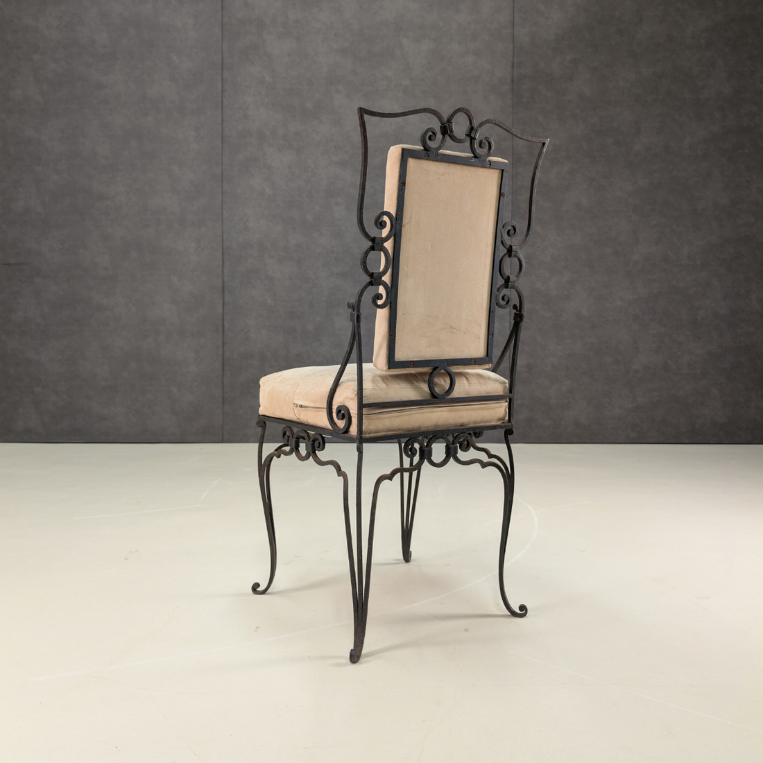René Prou Six Piece French Art Deco Wrought Iron Dining Suite