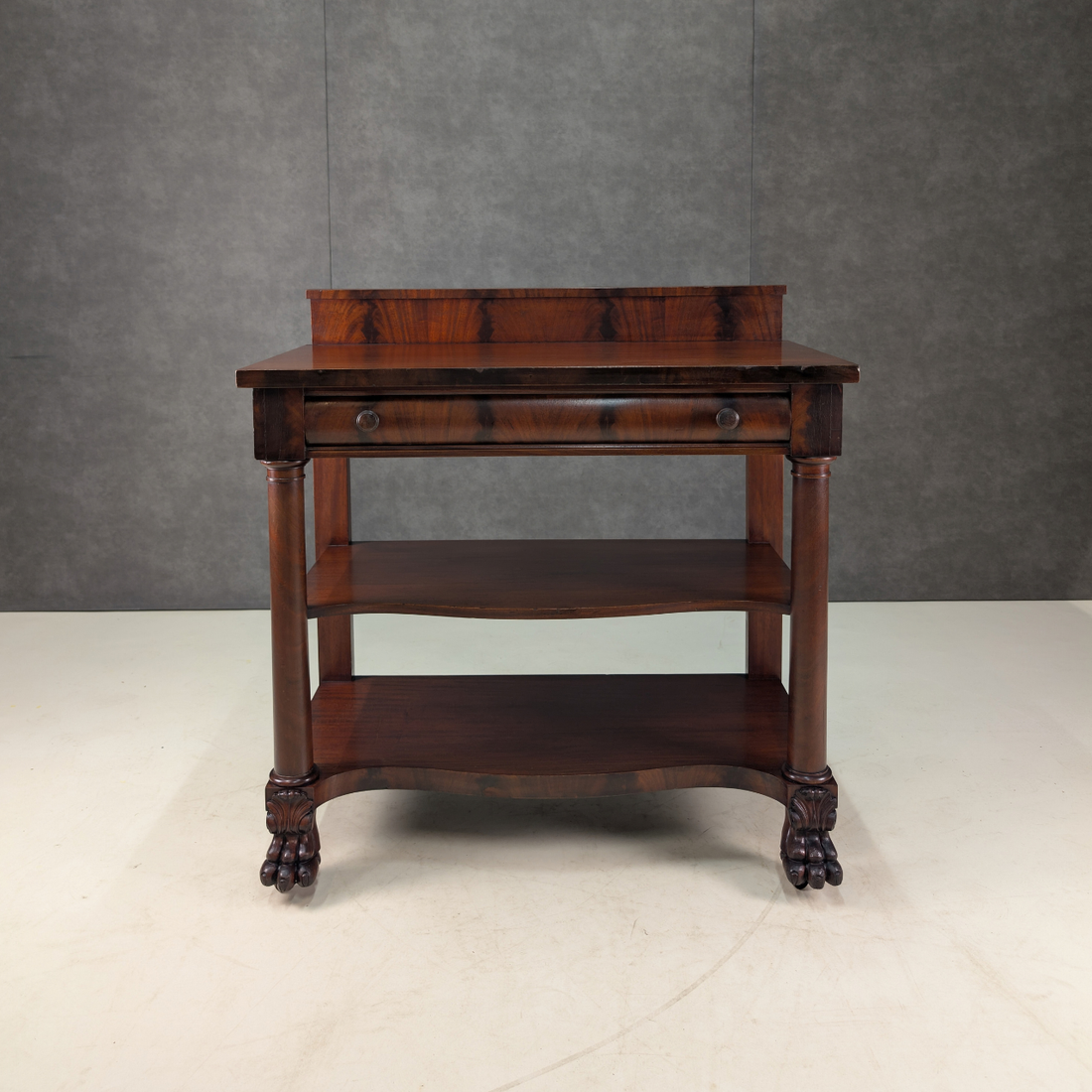 English William IV Mahogany Serving Stand Circa 1830 to 1840