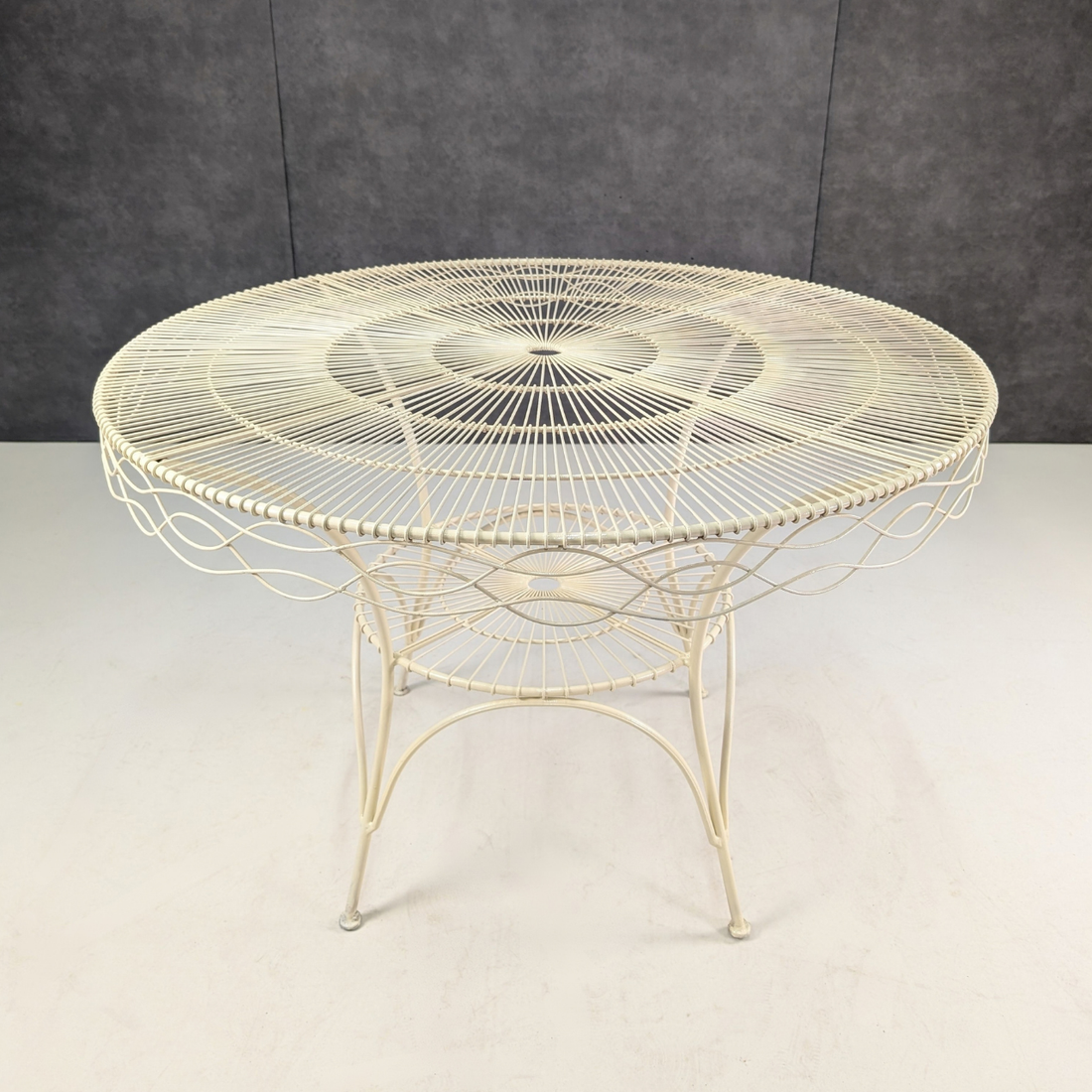 Circa 1950s French Painted Metal Garden Table