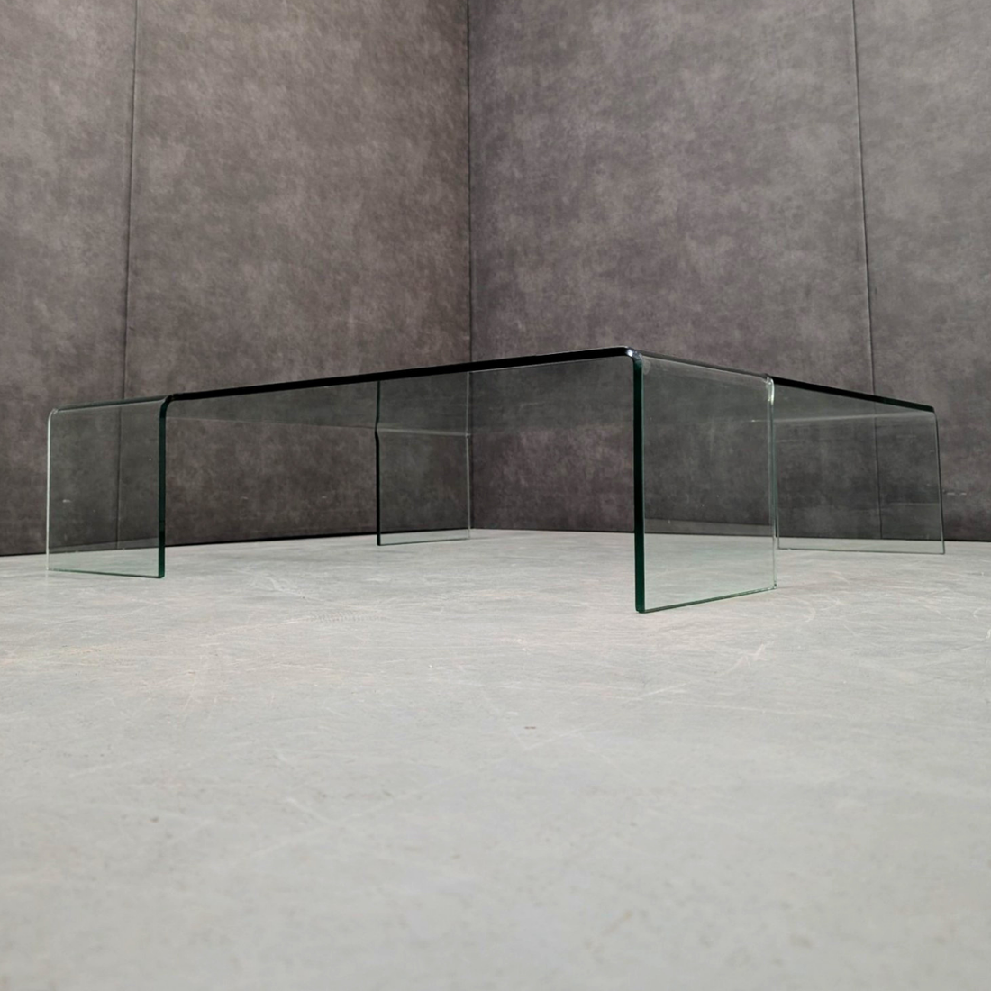 Fiam Italia Bent Glass Coffee Table by Rodolfo Dordoni