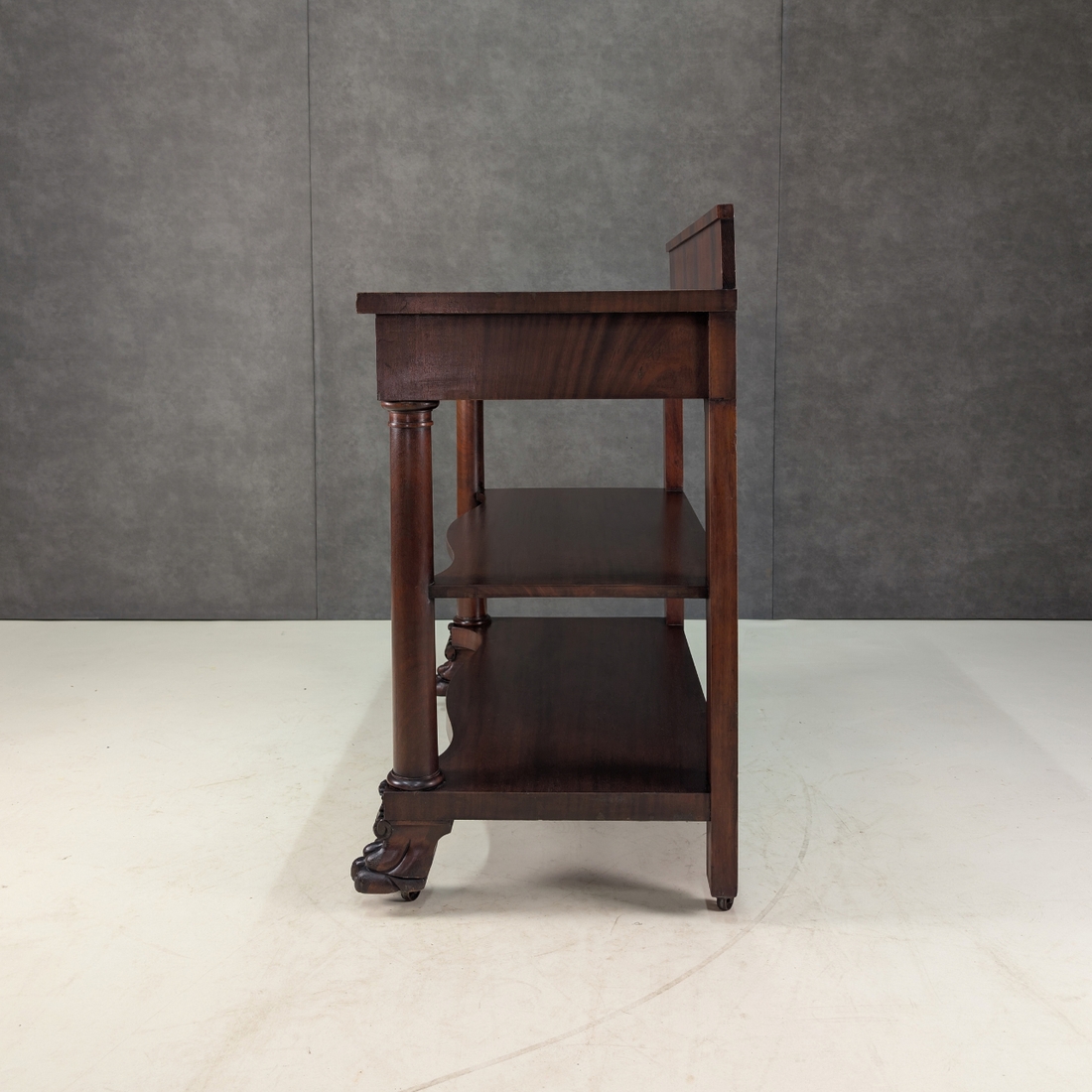 English William IV Mahogany Serving Stand Circa 1830 to 1840