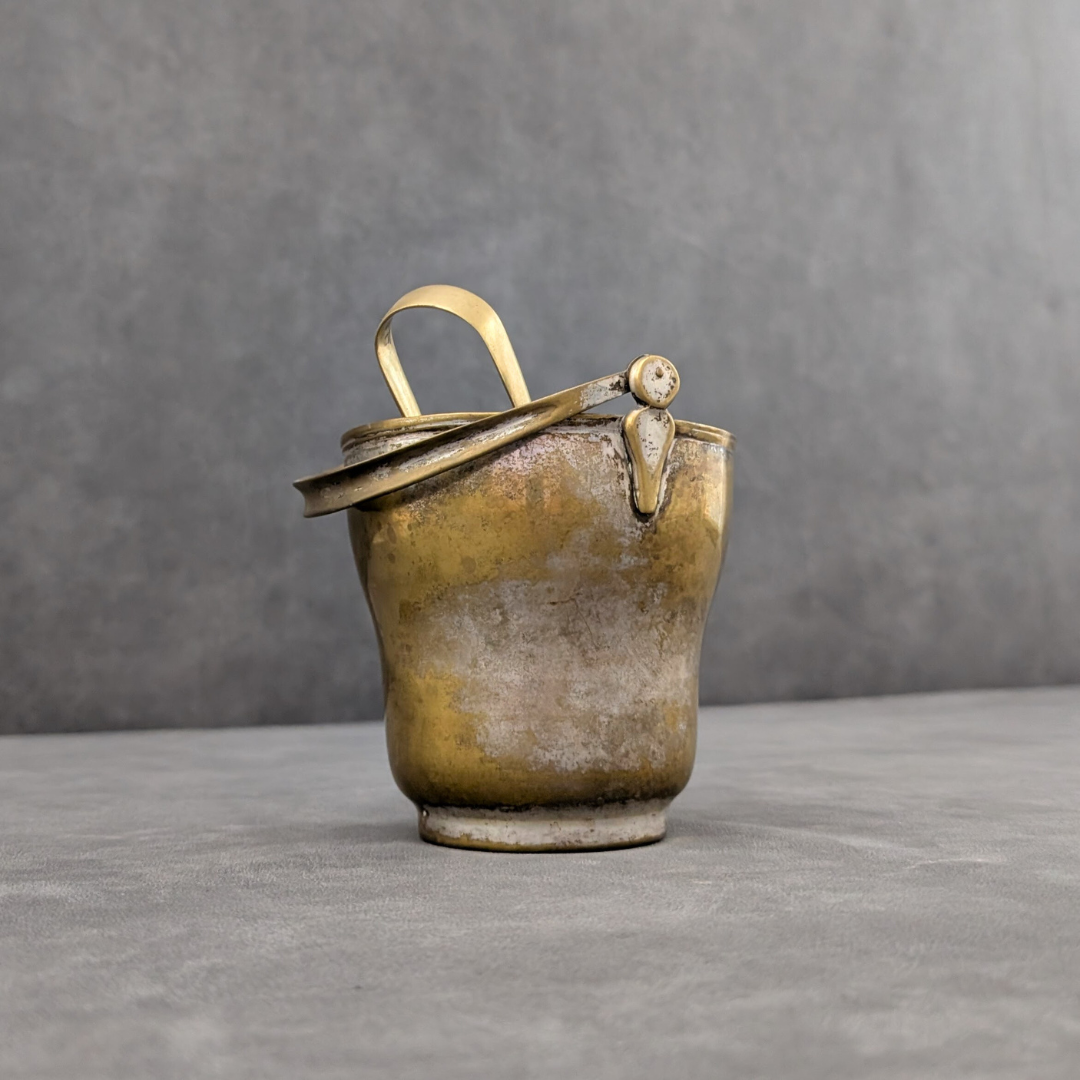 Ice Bucket with Starfish Tongs | Brass