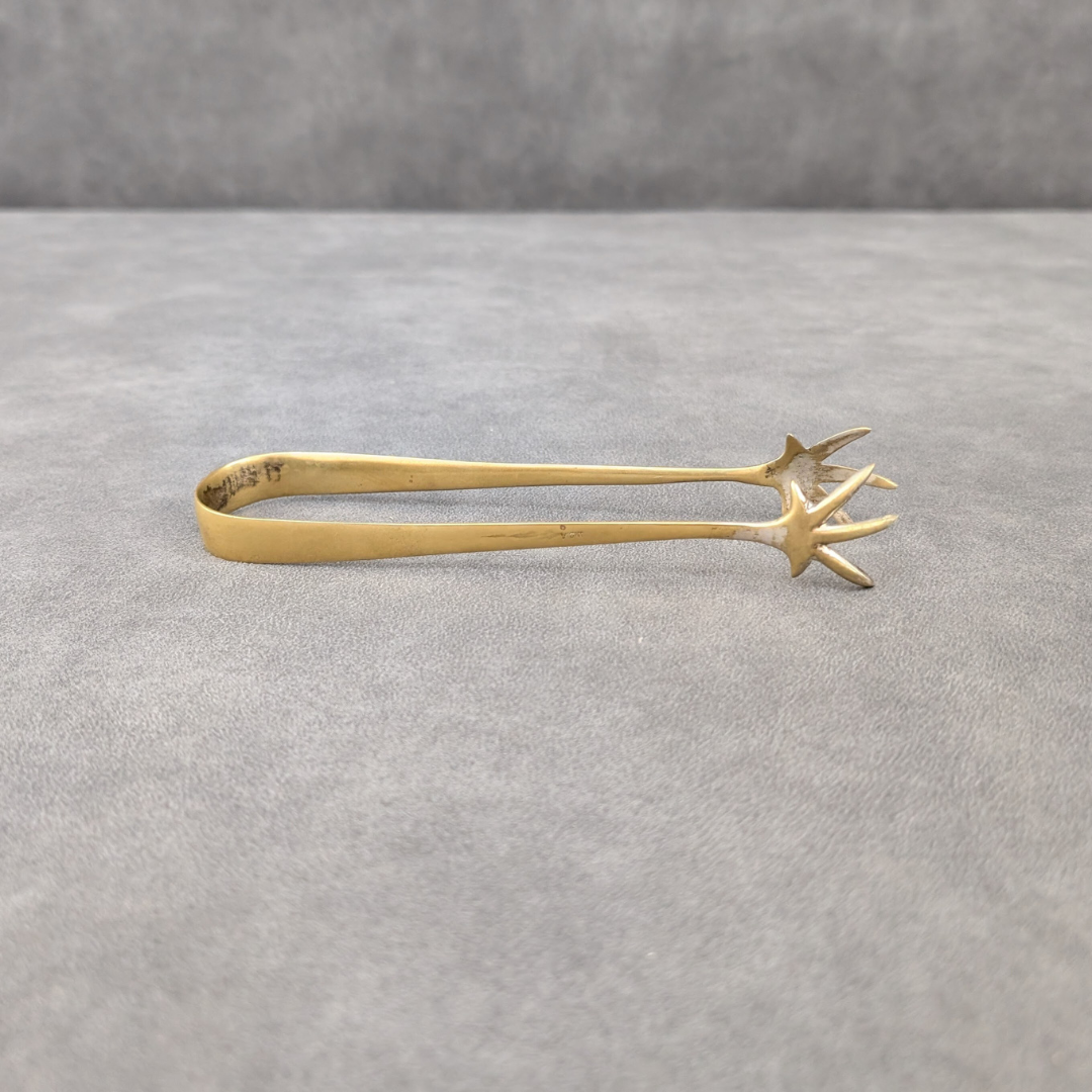 Ice Bucket with Starfish Tongs | Brass