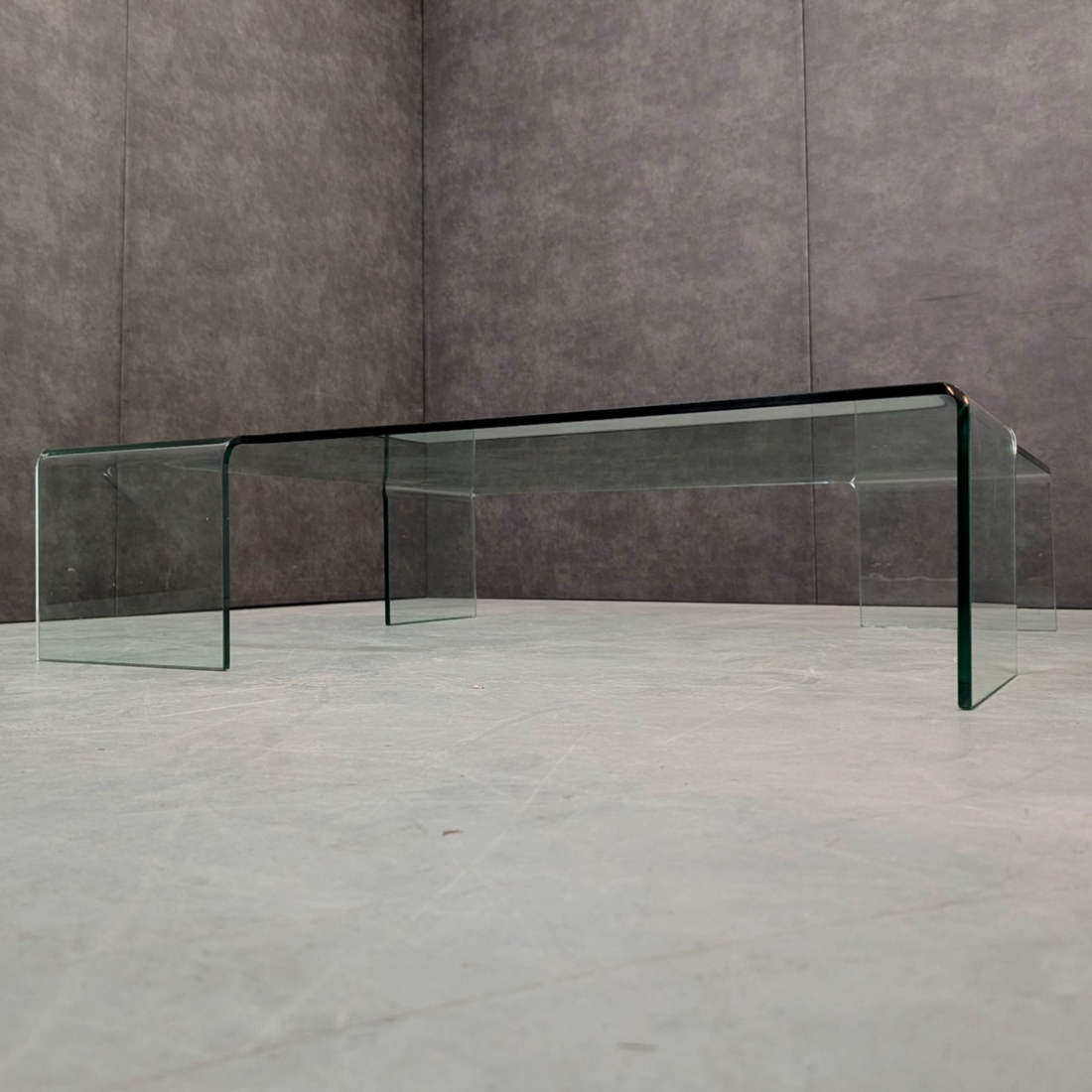 Fiam Italia Bent Glass Coffee Table by Rodolfo Dordoni