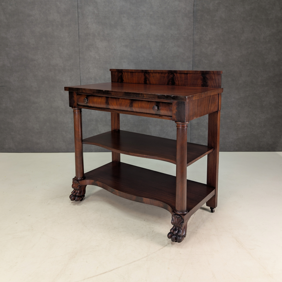 English William IV Mahogany Serving Stand Circa 1830 to 1840