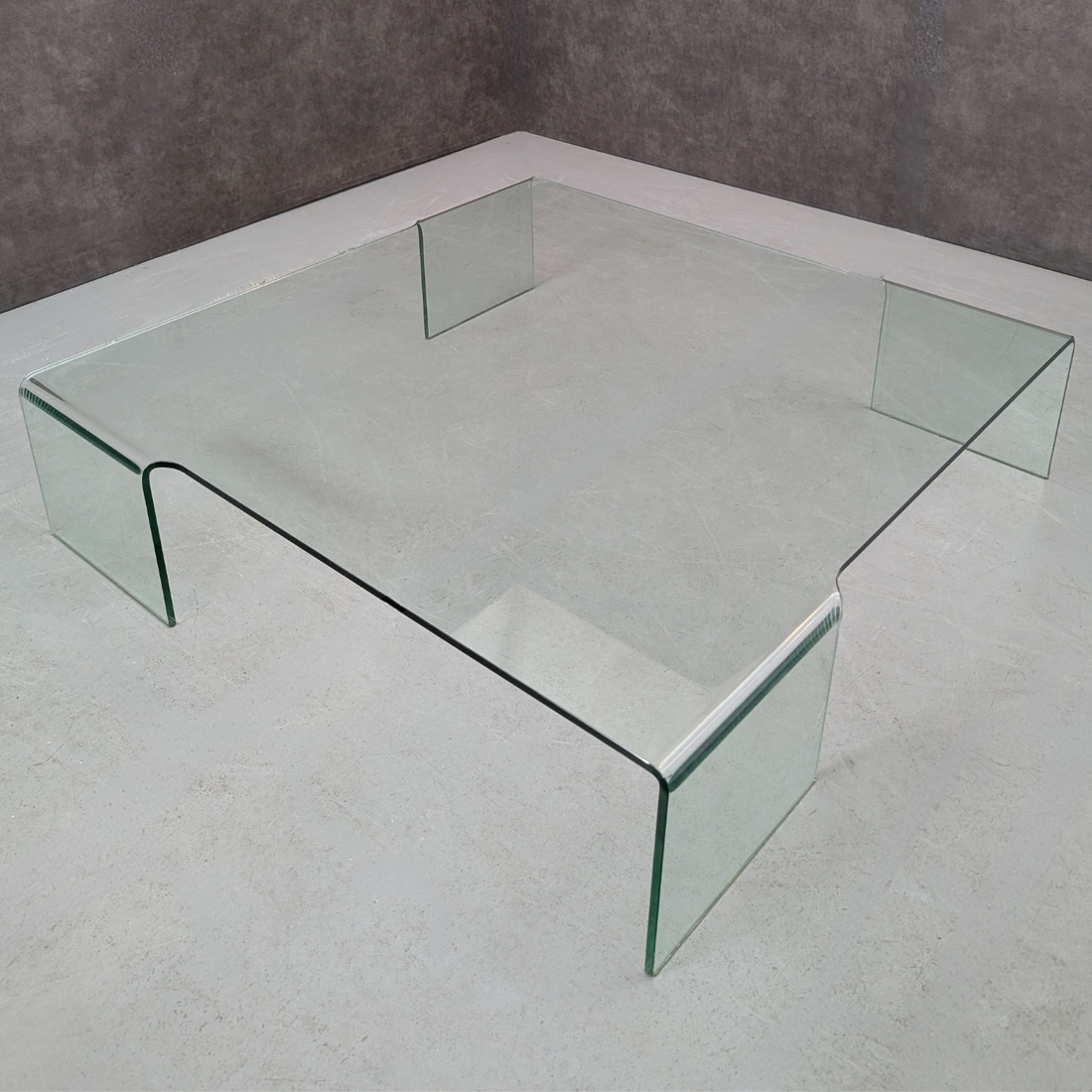 Fiam Italia Bent Glass Coffee Table by Rodolfo Dordoni
