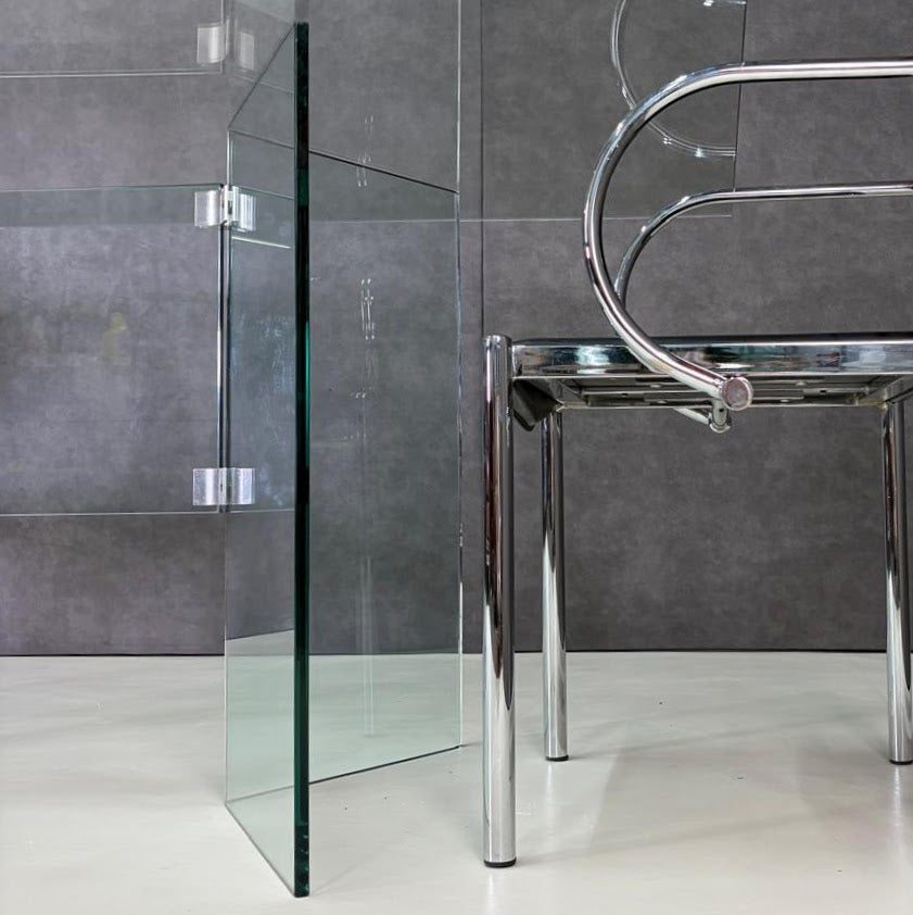 Vintage Minimalist Architectural Glass Dining Table
