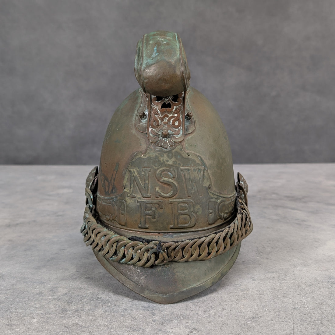 Brass Firefighters Helmet NSWFB Rider and Bell Sydney