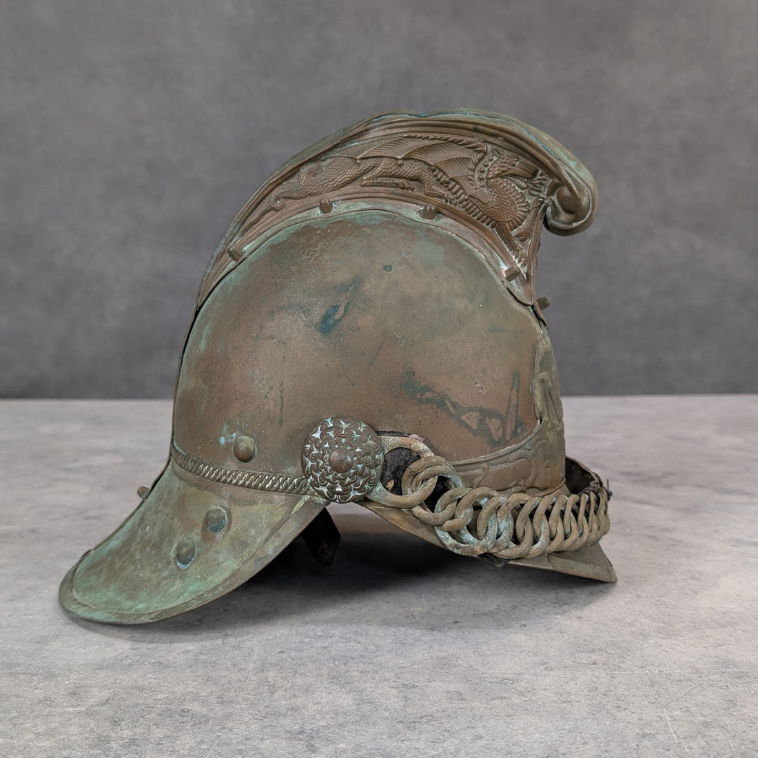 Brass Firefighters Helmet NSWFB Rider and Bell Sydney