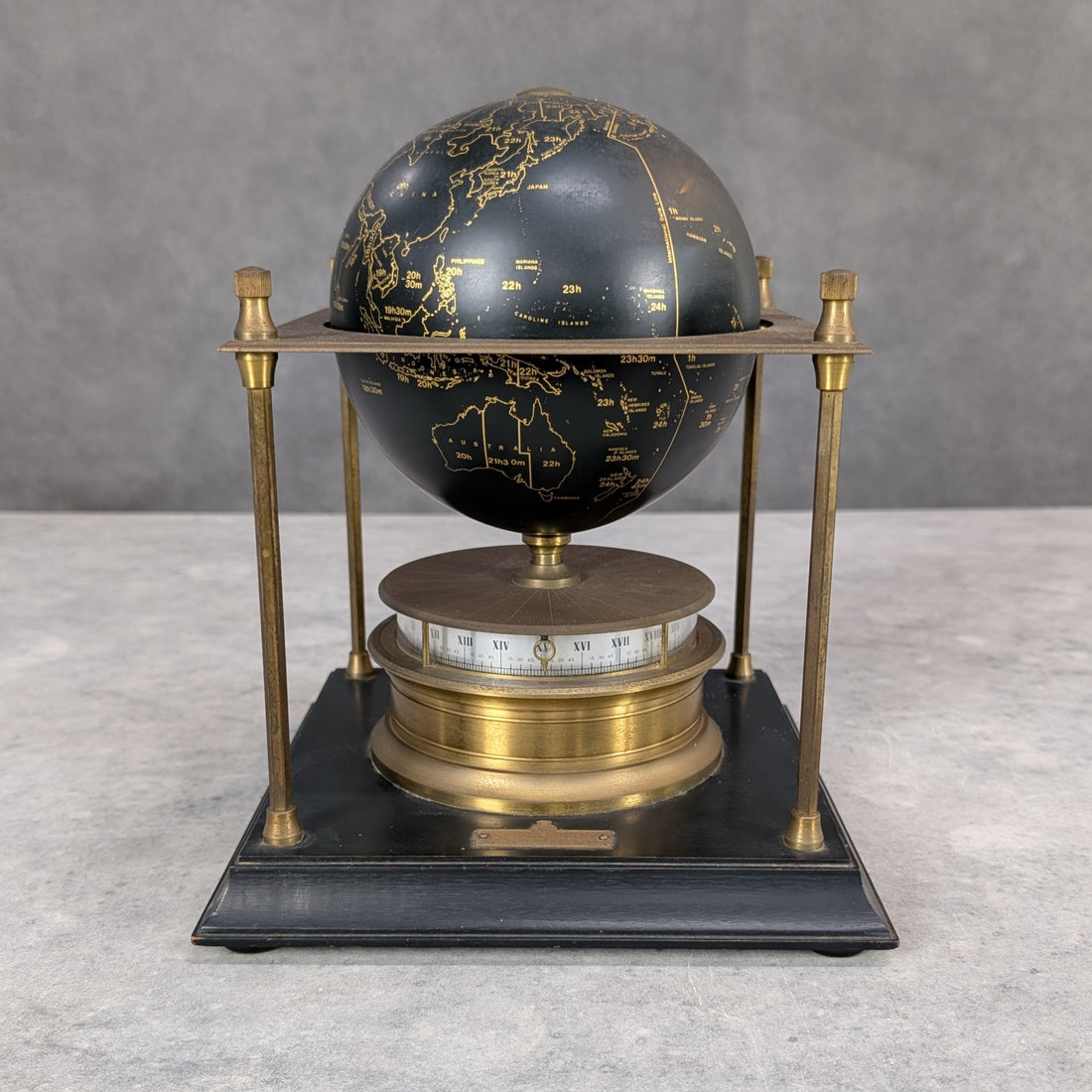 1979 Royal Geographical Society World Clock by Arthur Imhof SA