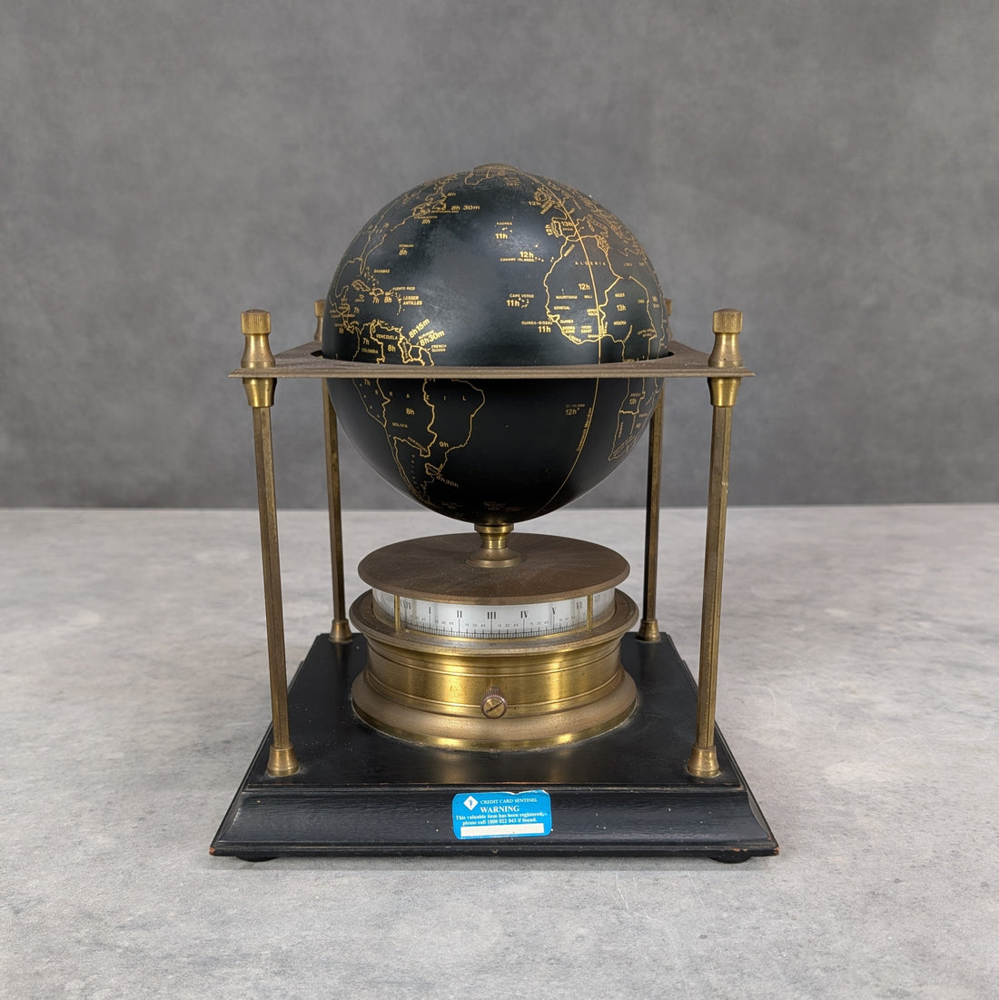 1979 Royal Geographical Society World Clock by Arthur Imhof SA