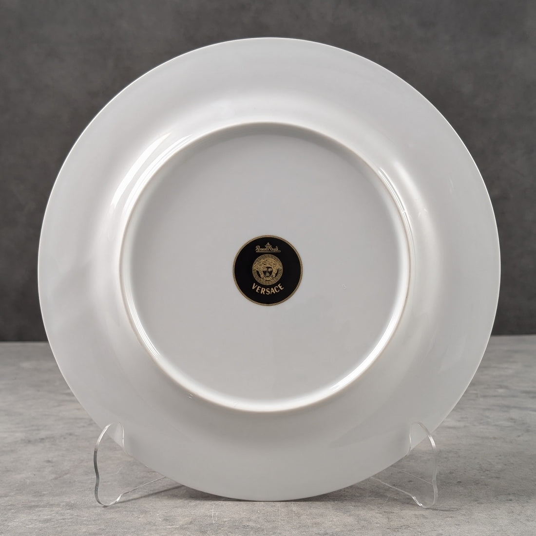 FOUR | Versace Rosenthal Dinner Plate | Porcelain and Gold Rim